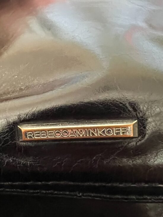 Rebecca Minkoff Finn Moto Fringe Crossbody Black Leather Boho Y2K - Picture 5 of 10